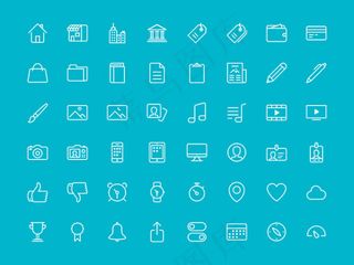 线框图标,免抠元素