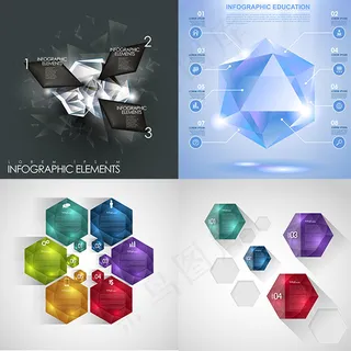 水晶质感商务,背景元素