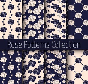 玫瑰花无缝背景 玫瑰花无缝背景