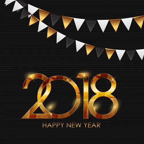 2018新年数字eps,ai矢量模版下载