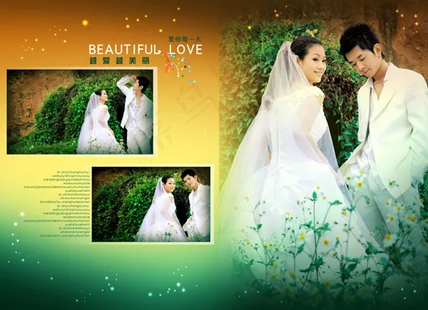 美丽婚纱摄影(6200X4500(DPI:254))psd模版下载