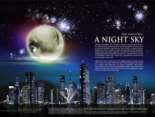 都市上空的圆月