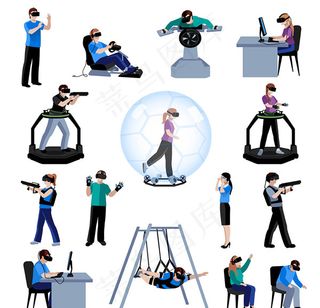 虚拟现实体验人物