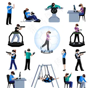 虚拟现实体验人物