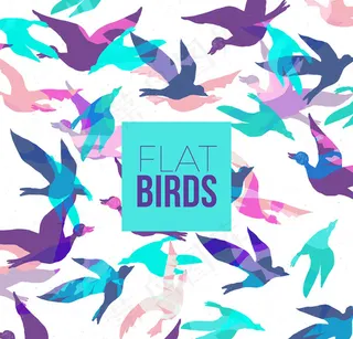 鸟类剪影无缝背景