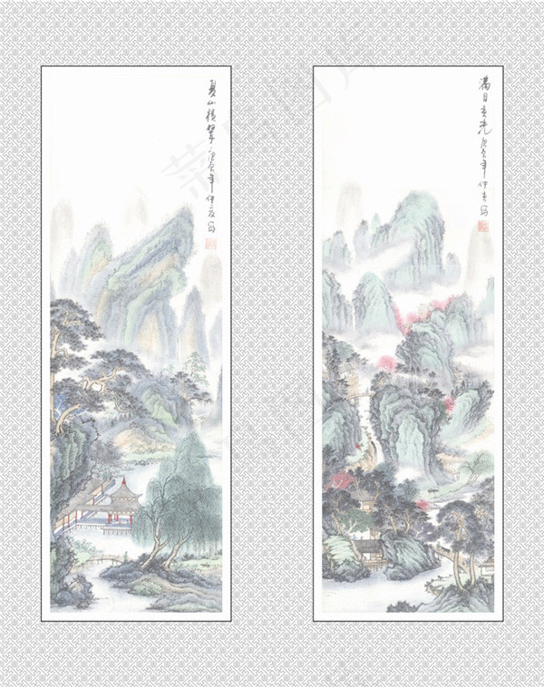 满目春光山水画