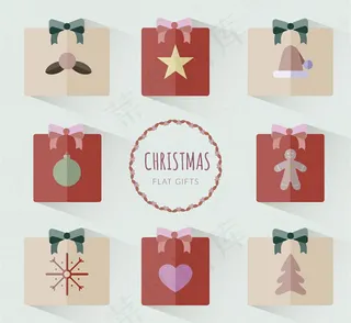 扁平化圣诞节礼盒