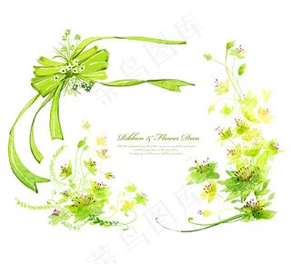 丝带与花卉