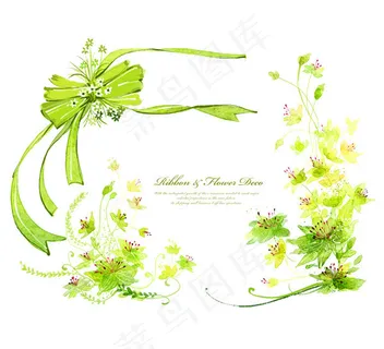丝带与花卉 丝带与花卉