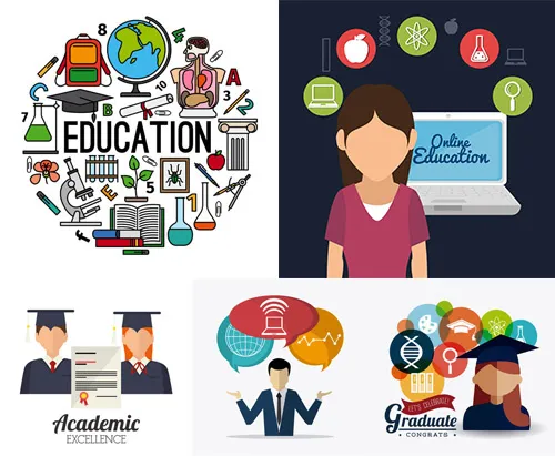 教育主题矢量eps,ai矢量模版下载
