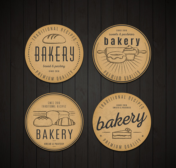 复古面包标签