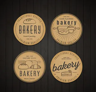 复古面包标签