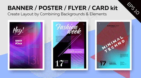 炫彩时尚海报传单