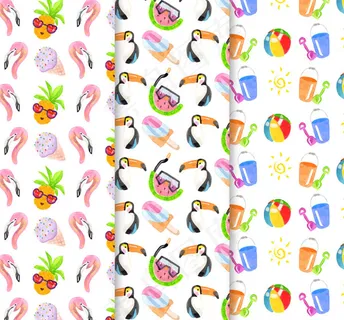 夏季元素无缝背景