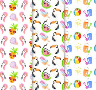 夏季元素无缝背景