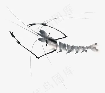 水墨虾 水墨虾