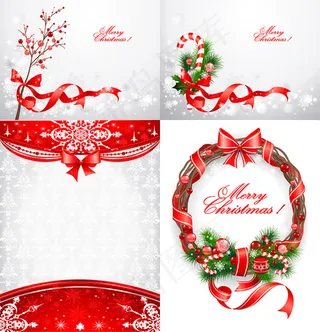 圣诞节花圈矢量