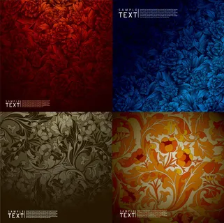 绚丽的花纹背景,背景元素