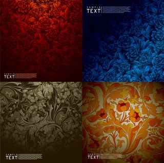 绚丽的花纹背景,背景元素