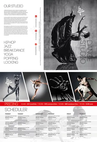 舞蹈工作室折页