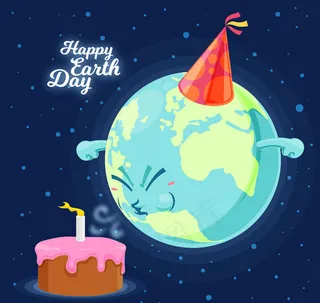 卡通世界地球日