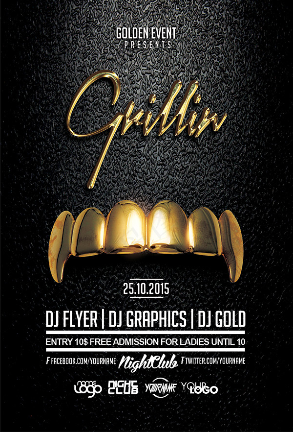 黑色酒吧夜店海报