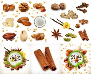 水果干果标签,免抠元素