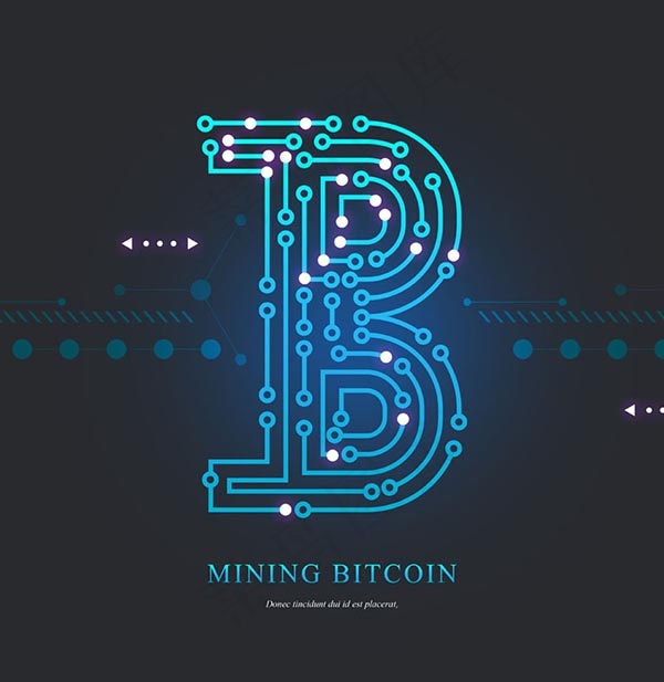 科技数码比特币背景