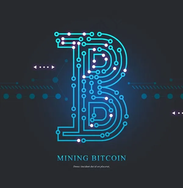 科技数码比特币背景psd模版下载
