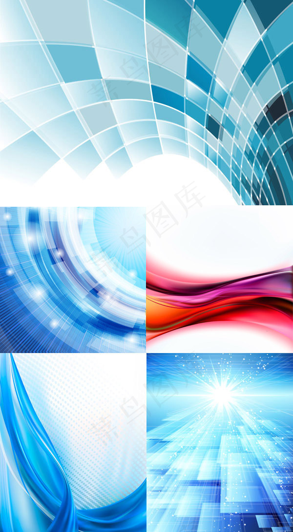 蓝色科技背景,背景元素