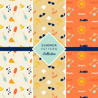 夏季元素无缝背景