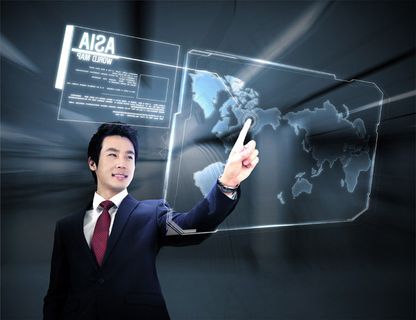 触摸显示屏人物