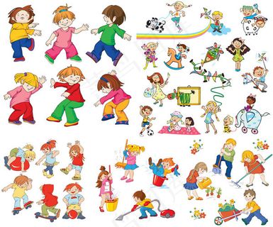卡通儿童矢量