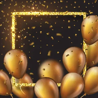 闪耀气球立体边框