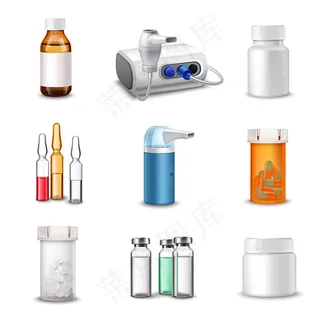 医药药瓶图标,免抠元素