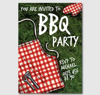 烧烤派对邀请海报
