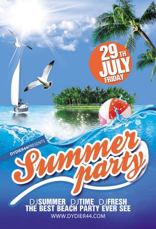 海滨派对海报