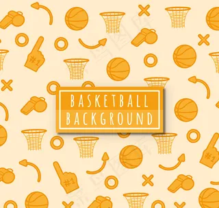 篮球元素无缝背景