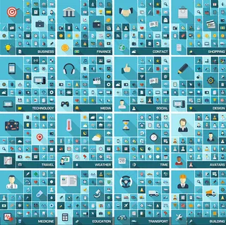 扁平化行业图标,免抠元素