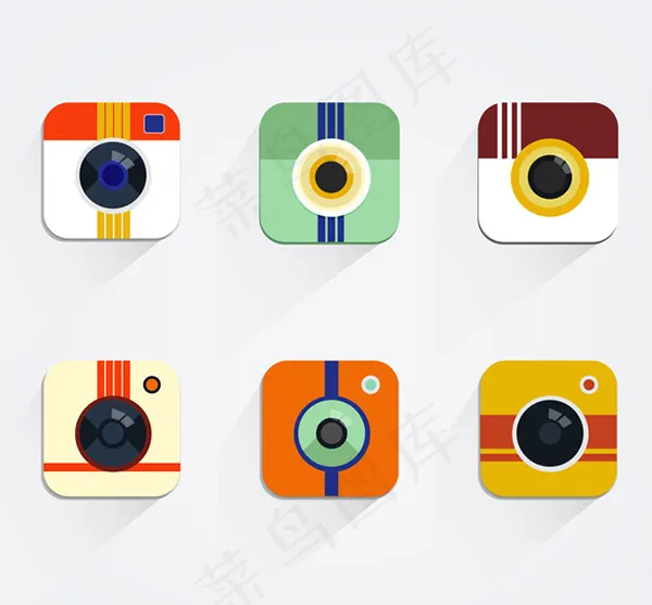 相机app程序图标,免抠元素ai矢量模版下载