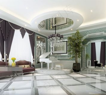 休闲钢琴厅模型