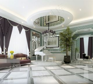 休闲钢琴厅模型