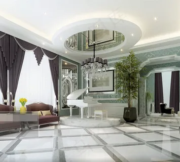 休闲钢琴厅模型 休闲钢琴厅模型