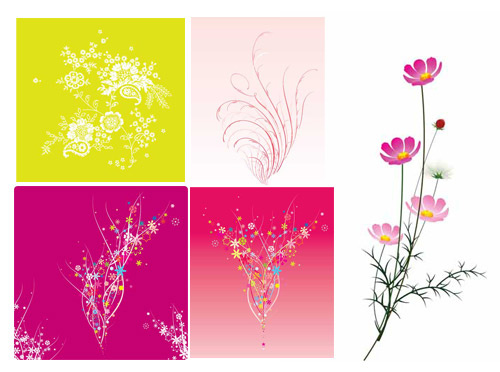 矢量缤纷花纹eps,ai矢量模版下载
