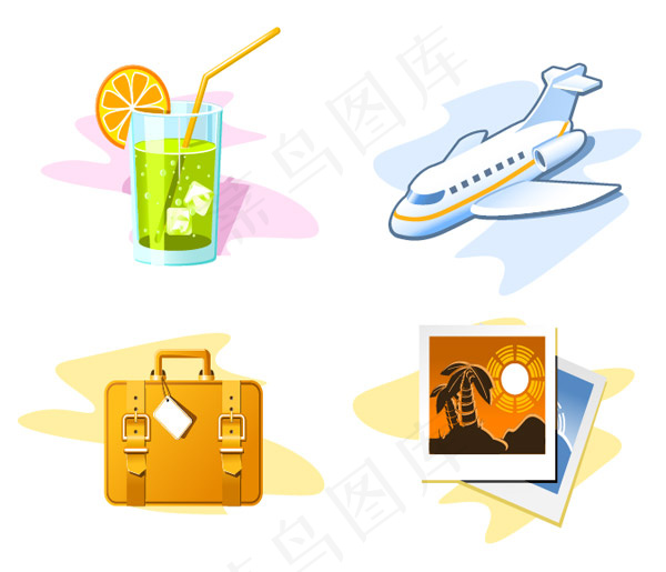 旅行主题图标,免抠元素eps,ai矢量模版下载