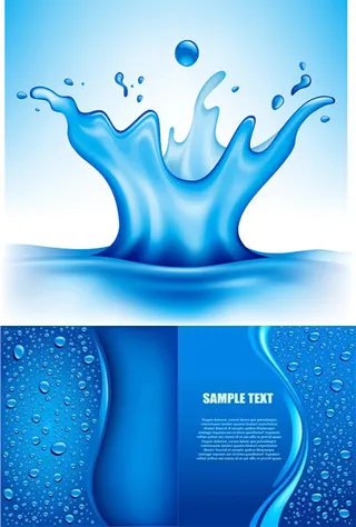 蓝色水珠背景
