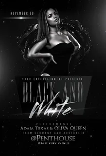 黑白欧美酒吧海报