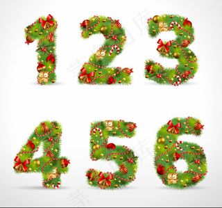 圣诞饰品数字