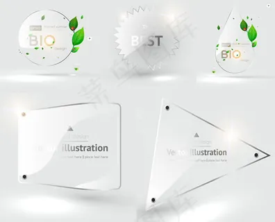 透明几何造型边框