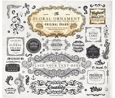 欧式古典花纹边框